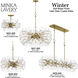 Winter 4 Light 16 inch Soft Brass Semi-Flush to Pendant Ceiling Light